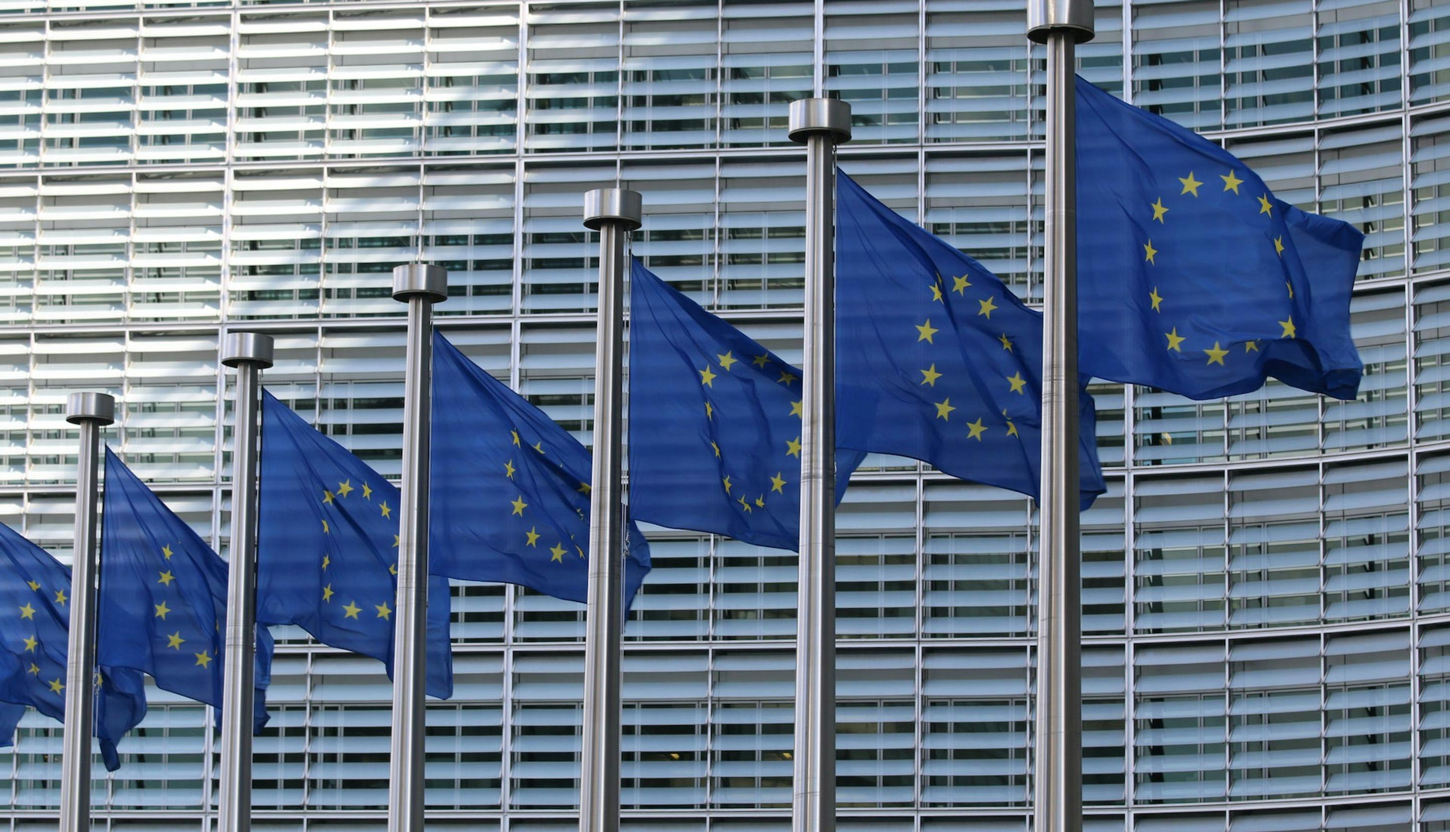 Bildet av europeiske flagg